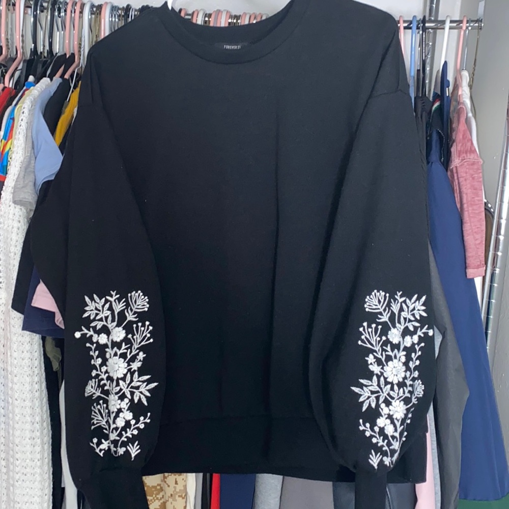 black detailed sweater